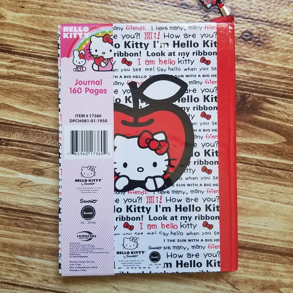 Hello Kitty Red/White Journal & Notebook Set Stationary Office Notepad Sanrio